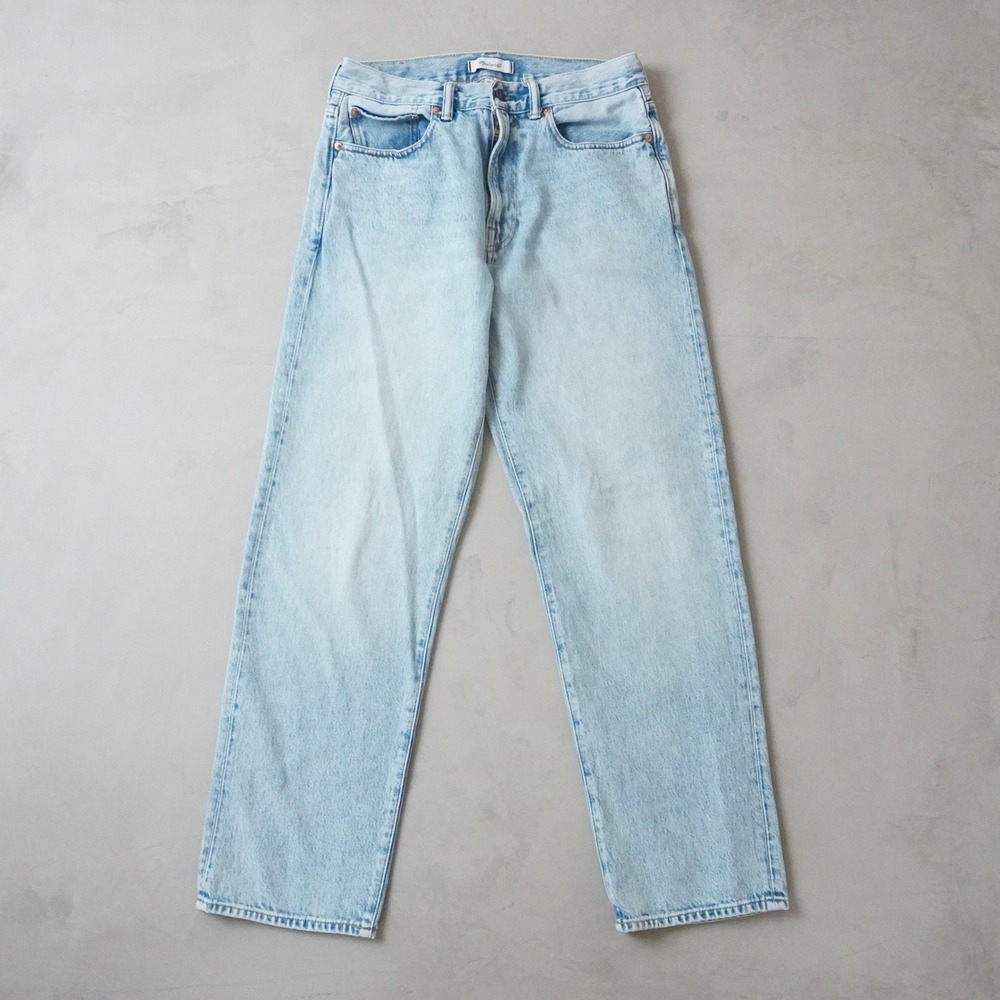 Madewell Straight Leg Jeans 30x32 Mens Light Wash Blue Denim 100% Cotton